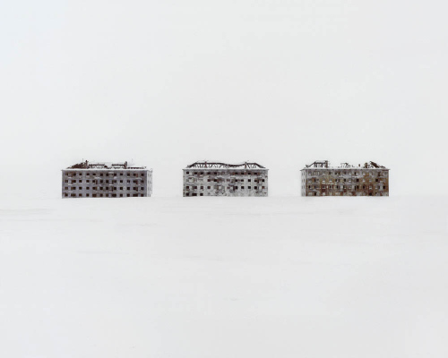Former residential buildings in a deserted polar scientific town specialised on biological research.Russia, Republic of Komi, 2014